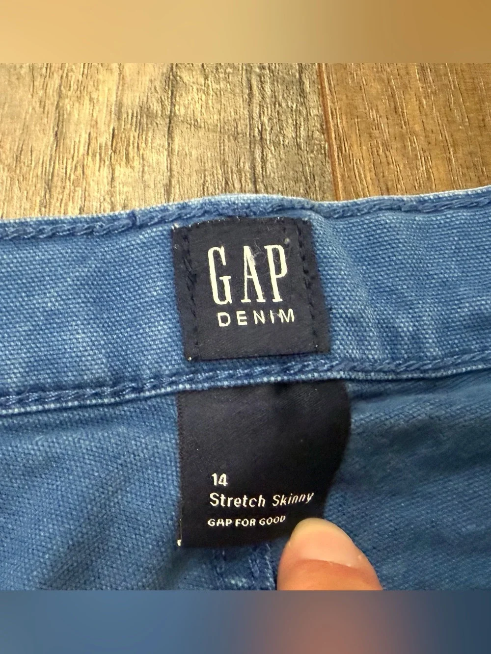 Gap Boys Straight Leg Blue Jeans, Size 14, Stretch, Adjustable Waist